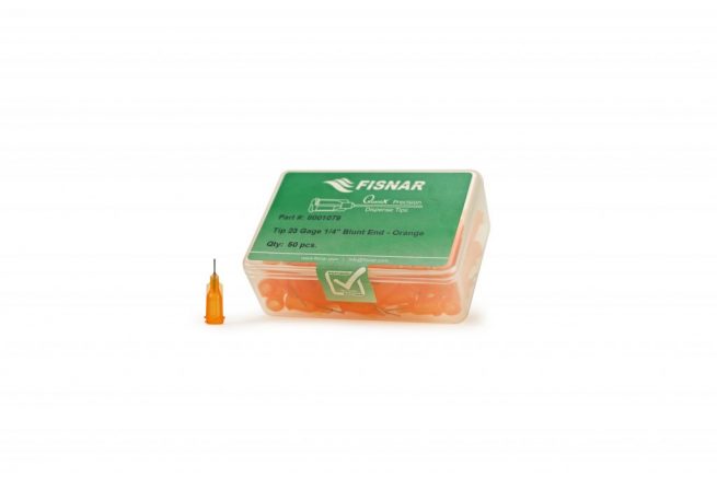 Fisnar 23ga Orange 1/4" Blunt End Tip - 50 Pack