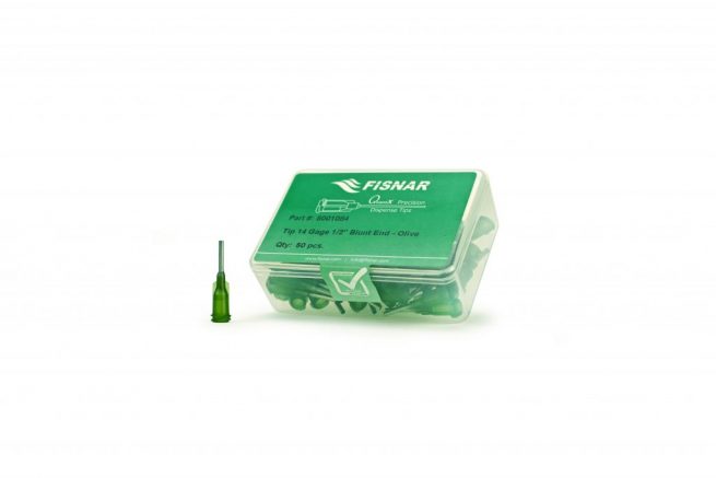 Fisnar 14ga Olive 1/2" Blunt End Tip - 50 Pack