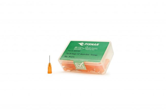 Fisnar 23ga Orange 1/2" Blunt End Tip - 50 Pack