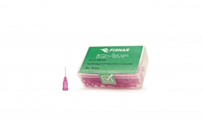 Fisnar 30ga Lavender 1/2" Blunt End Tip - 50 Pack