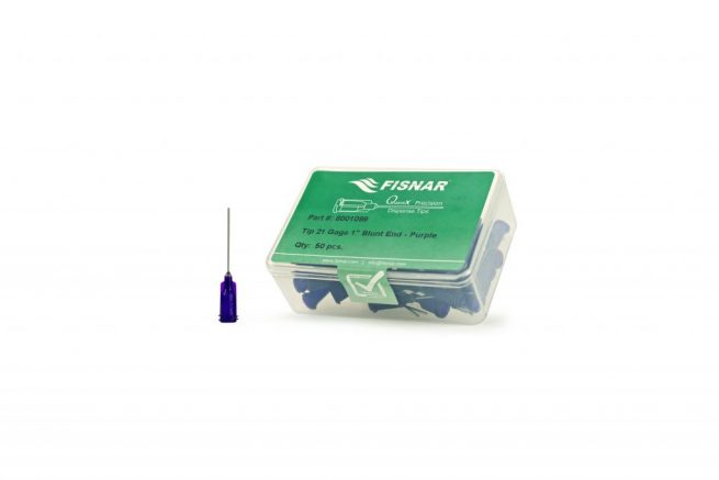 Fisnar 21ga Purple 1" Blunt End Tip - 50 Pack