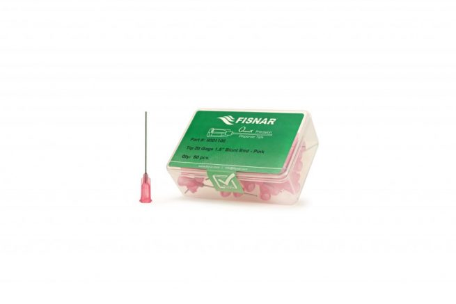 Fisnar 20ga Pink 1.5" Blunt End Tip - 50 Pack