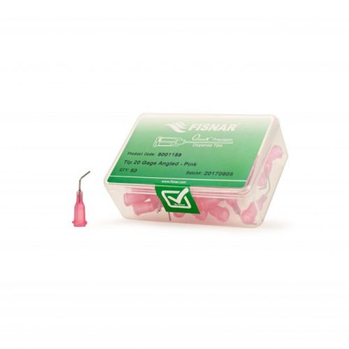 Fisnar 20ga Pink 0.5" 45 Blunt End Tip - 50 Pack