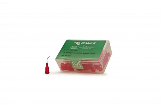 Fisnar 25ga Red 0.5" 45 Blunt End Tip - 50 Pack