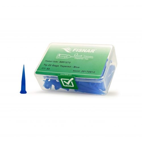 Fisnar 22ga Blue 0.016" I.D. Tapered Tip - 50 Pack