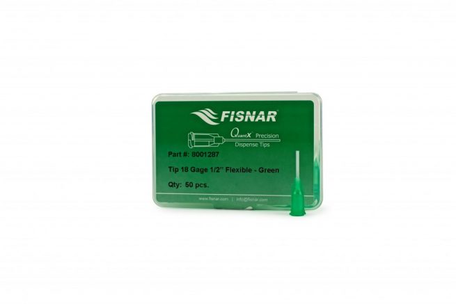 Fisnar 18ga Green 0.5" Flexible Tip - 50 Pack