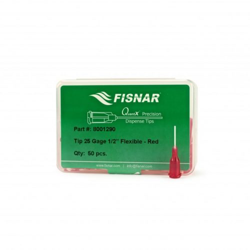 Fisnar 25ga Red 0.5" Flexible Tip - 50 Pack