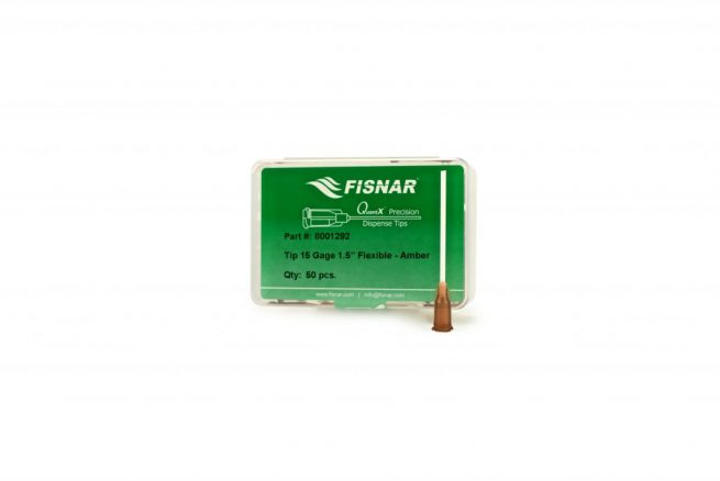 Fisnar 15ga Amber 1.5" Flexible Tip - 50 Pack