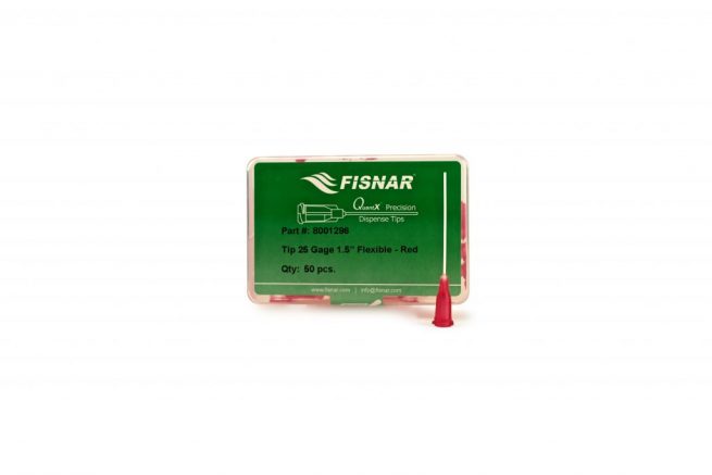 Fisnar 25ga Red 1.5" Flexible Tip - 50 Pack