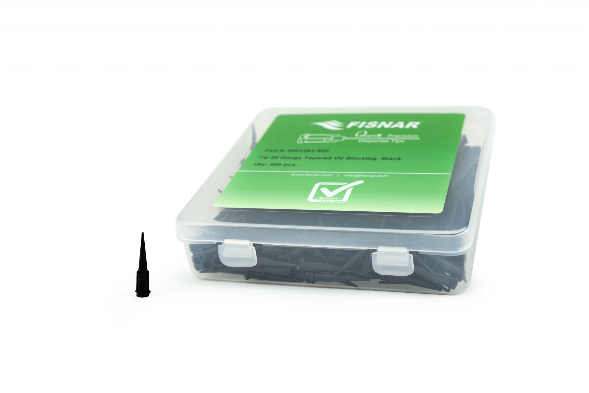 Fisnar QuantX™ 8001283 UV Block Tapered Dispensing Tip Black 20 ga Ellsworth Adhesives Europe