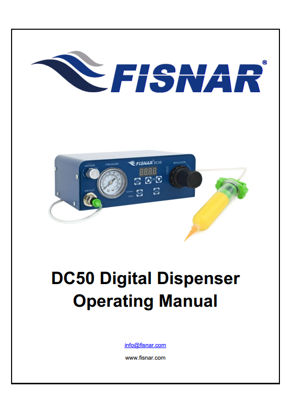 Fisnar DC50 Digital Dispenser Operating Manual